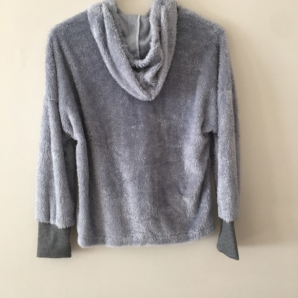 SALE!!! Was $24 Soft Fuzzy Grey Pullover Hoodie - Picture 5 of 5